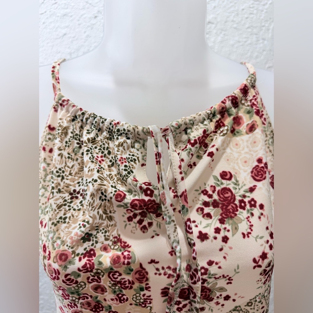 Elegant Vintage Floral Midi Dress - Picture 6 of 7